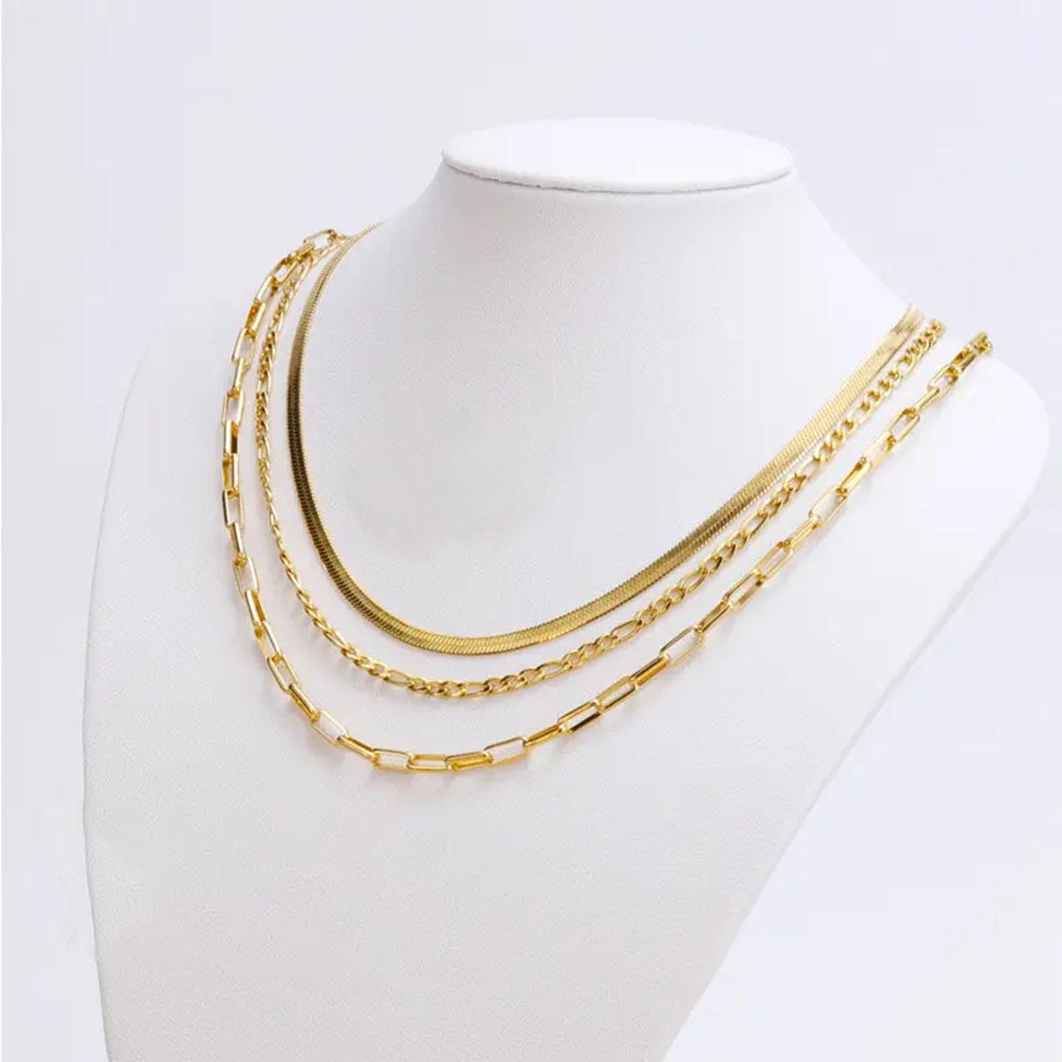 סט שרשראות זהב לאישה - Lusso Jewelry - לוסו תכשיטים ומתנות